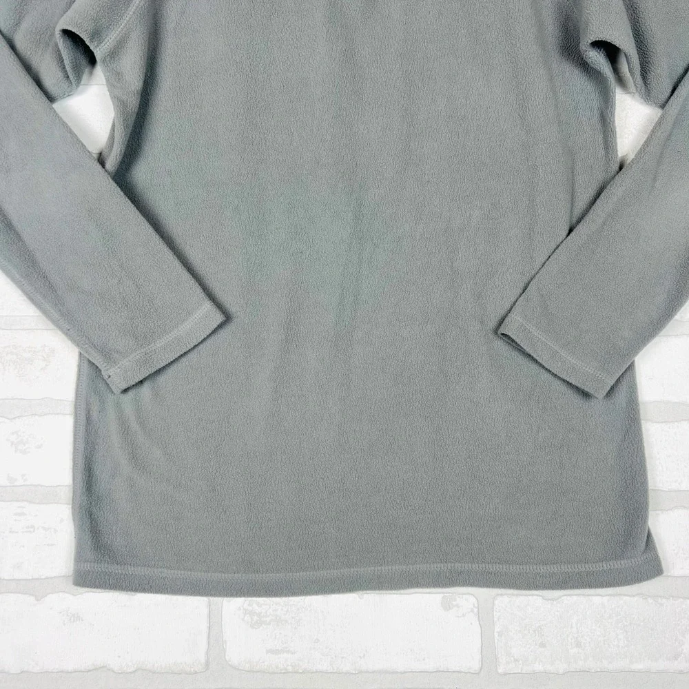 XTEK Womens Gray Quarter Zip Fleece Pullover Mock‎ Neck Active Top Size M